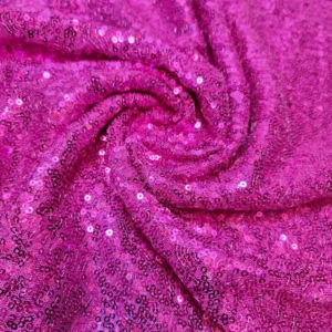 Magenta Pink Sequin Fabric Sparkly Shiny Bling Dress Craft Drape Table Cloth Material 50"