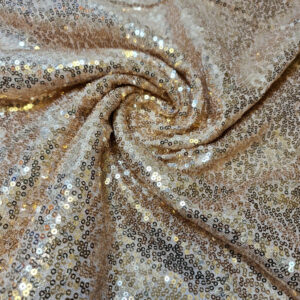 Light Gold Sequin Fabric Sparkly Shiny Bling Dress Craft Drape Table Cloth Material 50"
