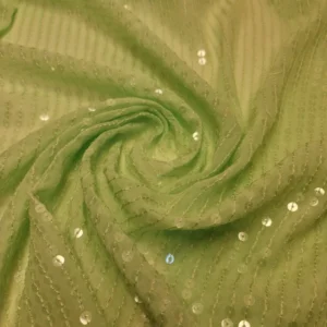 Mint Sequin Fabric Sparkly Shiny Bling Dress Craft Drape Chiffon Saree Material 44"